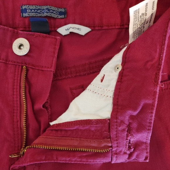 Bandolino Mandie Colored Twill Pants, Wine 10 - Picture 6 of 10